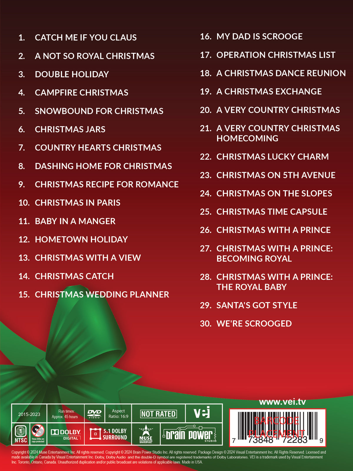 30 Christmas movies Collection